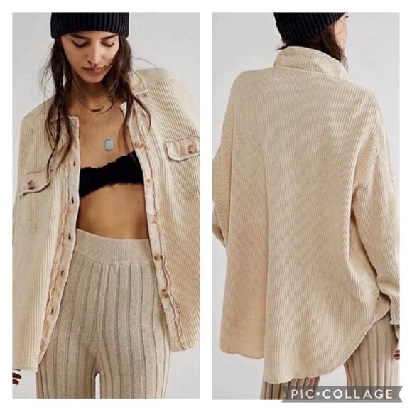 Free People Tops - Free People One Scout Thermal Shacket Cream Size Large
